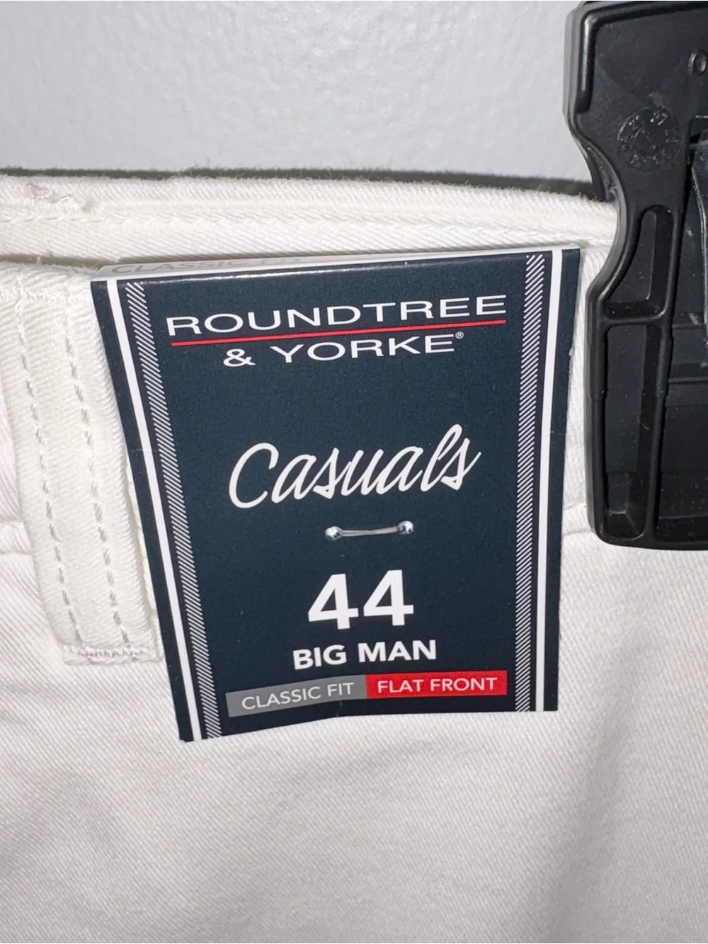 Roundtree & Yorke Mens Big & Tall Shorts 44 White Classic Fit NWT